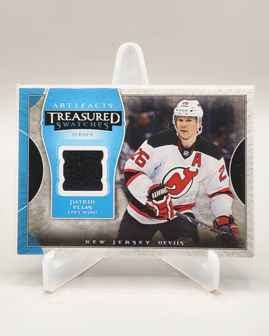 2015-16 Upper Deck Artifacts #TS-PE Patrik Elias Treasured Swatches Blue