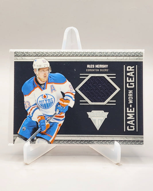2011-12 Panini Titanium #90 Ales Hemsky Game Worn Gear
