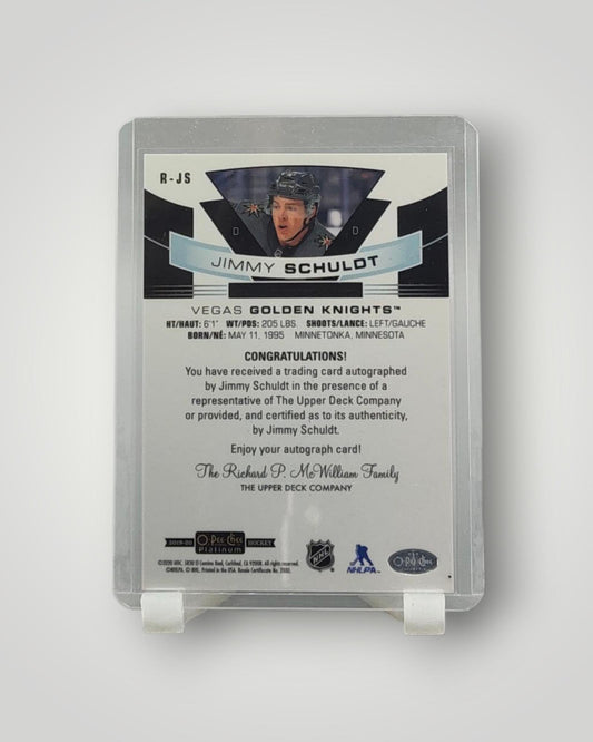 2019-20 O-Pee-Chee Platinum #R-JS Jimmy Schuldt Rookie-Autos-Rainbow