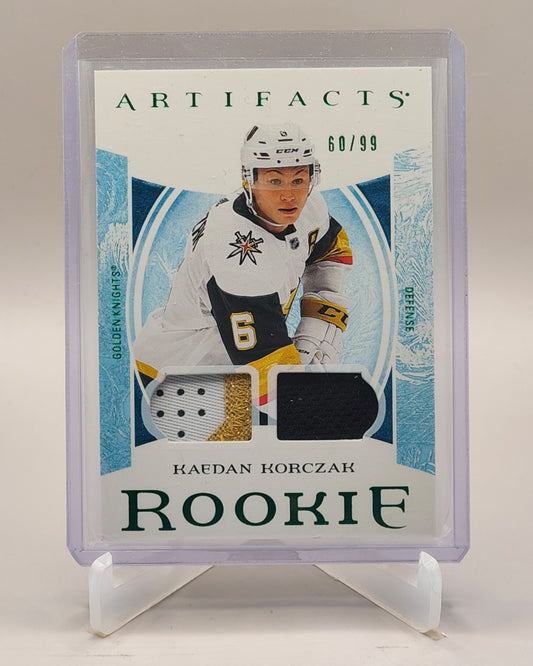 2022-23 Upper Deck Artifacts #197 Kaedan Korczak Material Emerald #/99