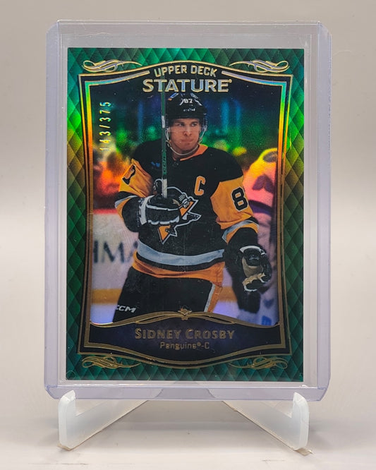 2024-25 Upper Deck Stature #13 Sidney Crosby 2023-24 Update - Green #/375