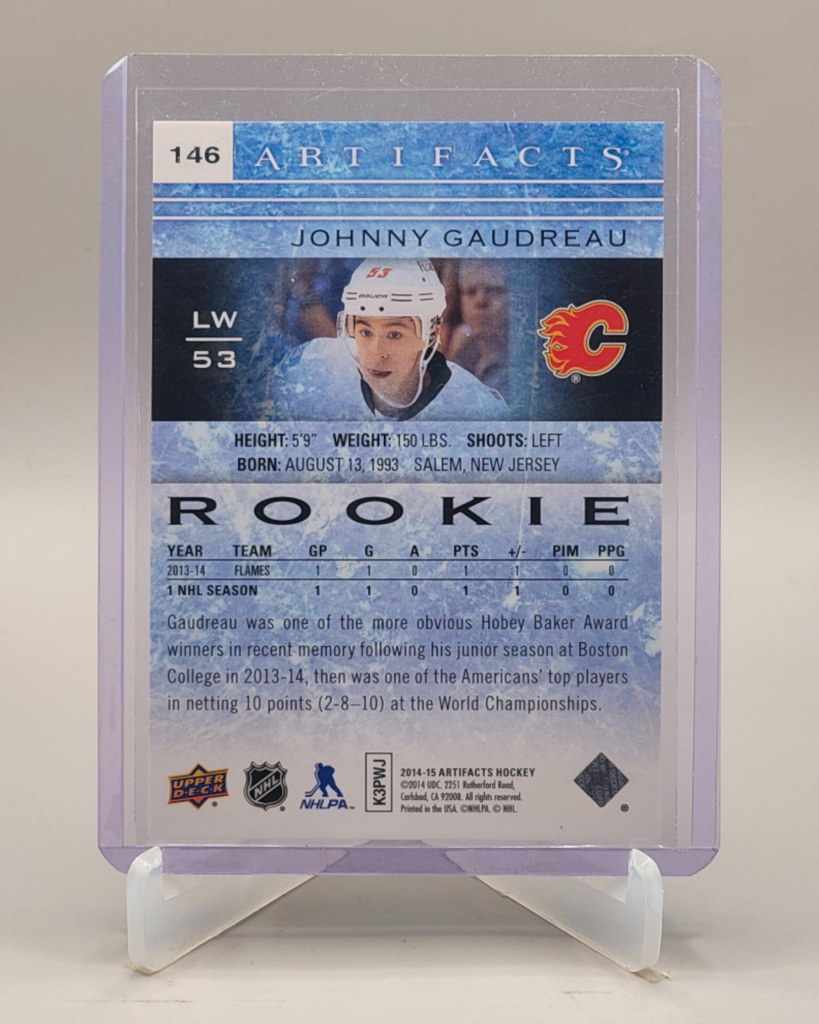 2014-15 Upper Deck Artifacts #146 Johnny Gaudreau RC #/999
