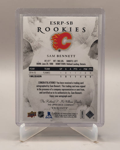 2015-16 Upper Deck Ice #ESRP-SB Sam Bennett Exquisite Signatures RC #/149