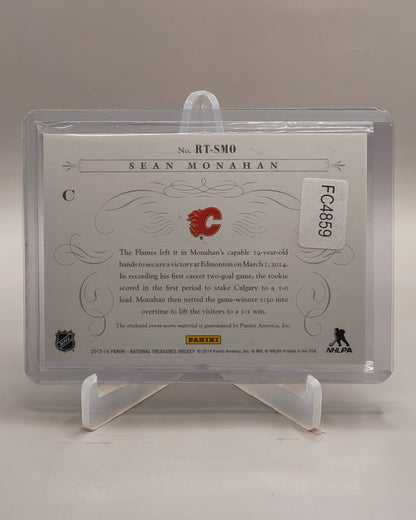 2013-14 Panini National Treasures #RT-SM Sean Monahan Timeline Jerseys RC /99