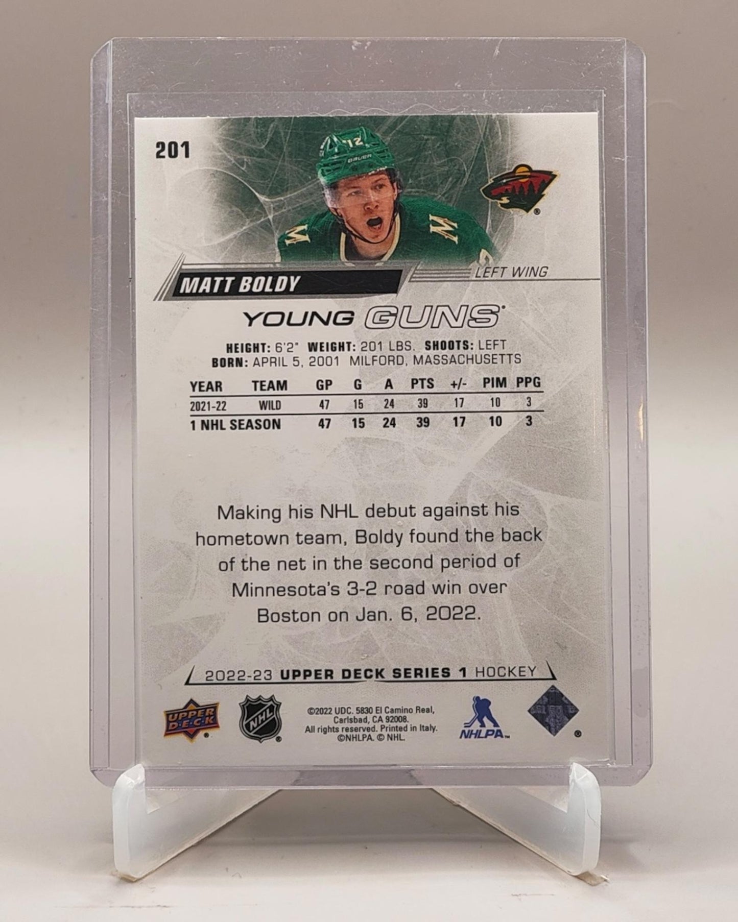2022-23 Upper Deck #201 Matt Boldy
