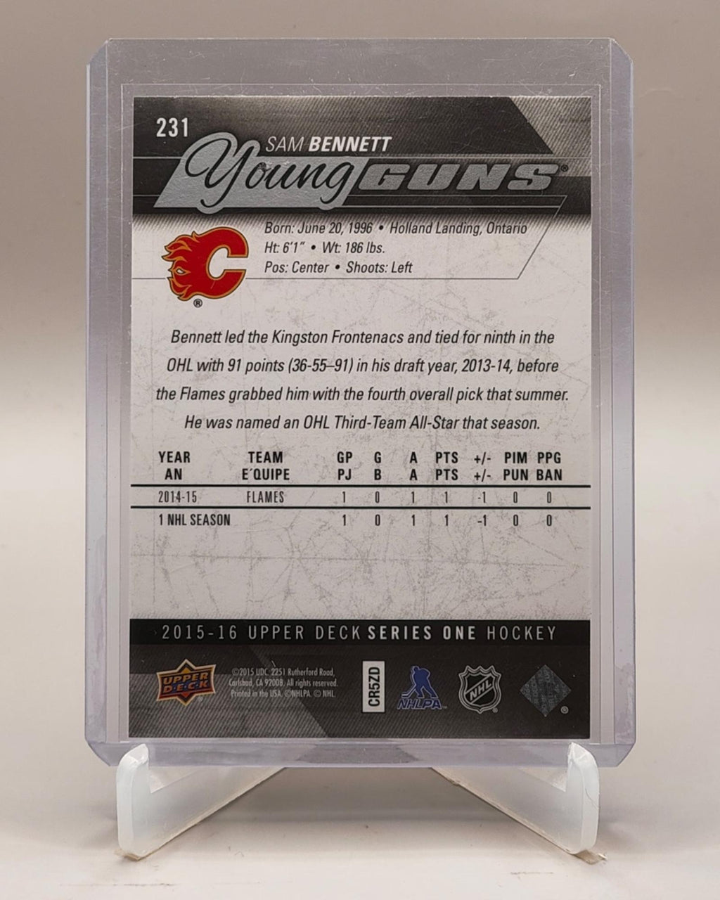 2015-16 Upper Deck #231 Sam Bennett