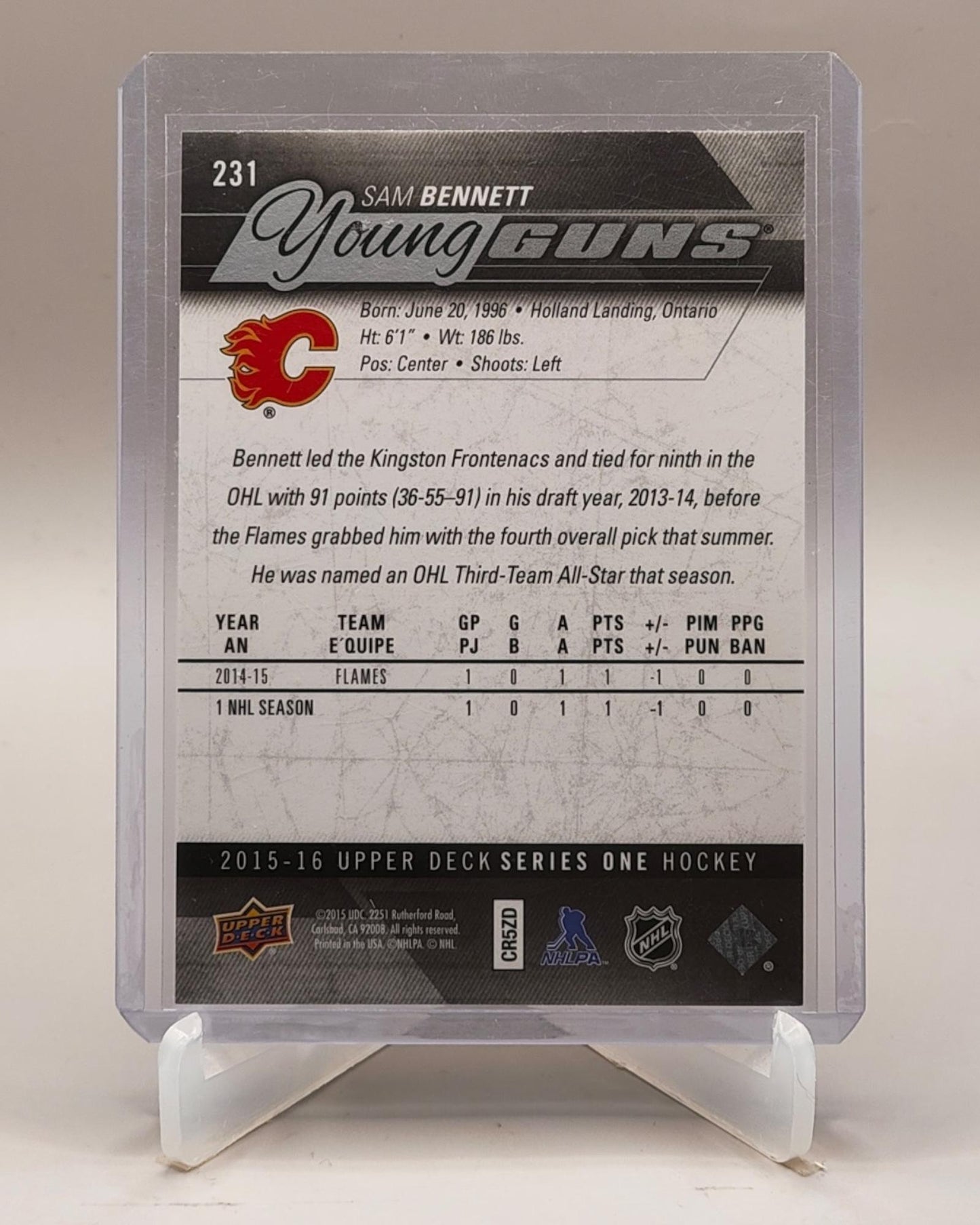 2015-16 Upper Deck #231 Sam Bennett