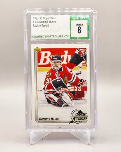 1992-93 Upper Deck #366b Dominik Hasek Upper Deck Text and Logo Hologram