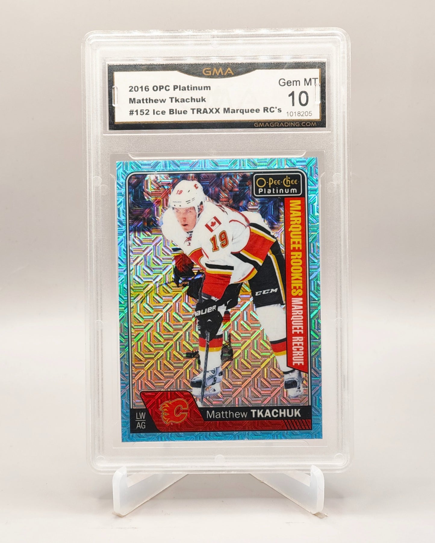 2016-17 O-Pee-Chee Platinum #152 Matthew Tkachuk Ice-Blue-Traxx