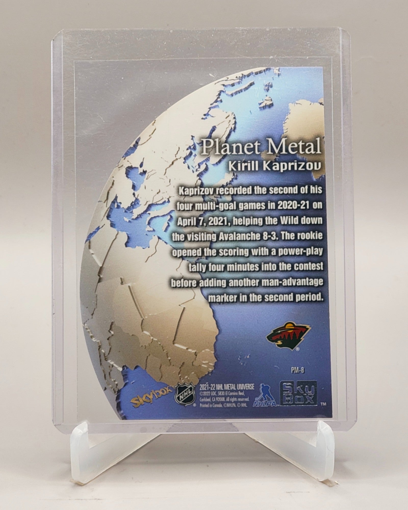 2021-22 SkyBox Metal Universe #PM-8 Kirill Kaprizov Planet Metal Gold