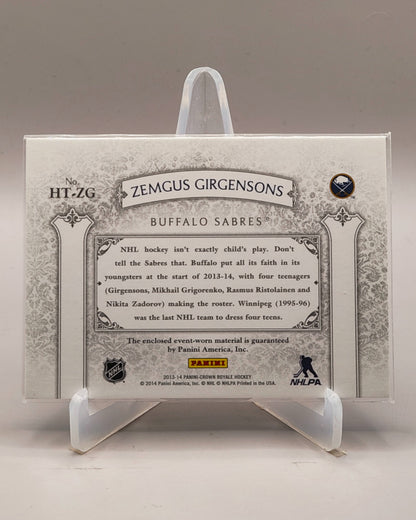 2013-14 Panini Crown Royale #HT-ZG Zemgus Girgensons