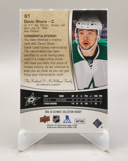 2015-16 Upper Deck Ultimate Collection #81 Devin Shore #/149