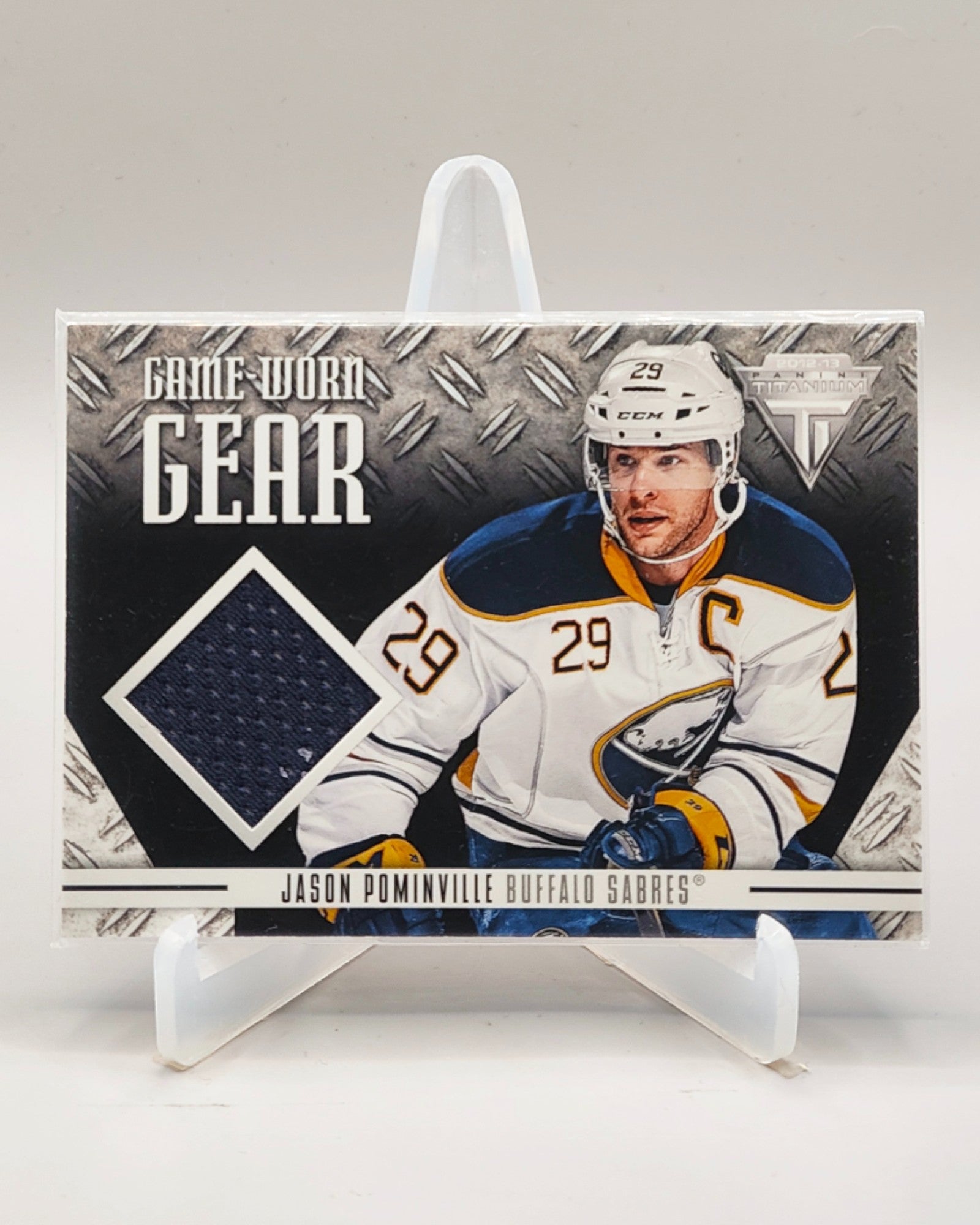 2012-13 Panini Rookie Anthology #GG-JP Jason Pominville Titanium Game-worn Gear