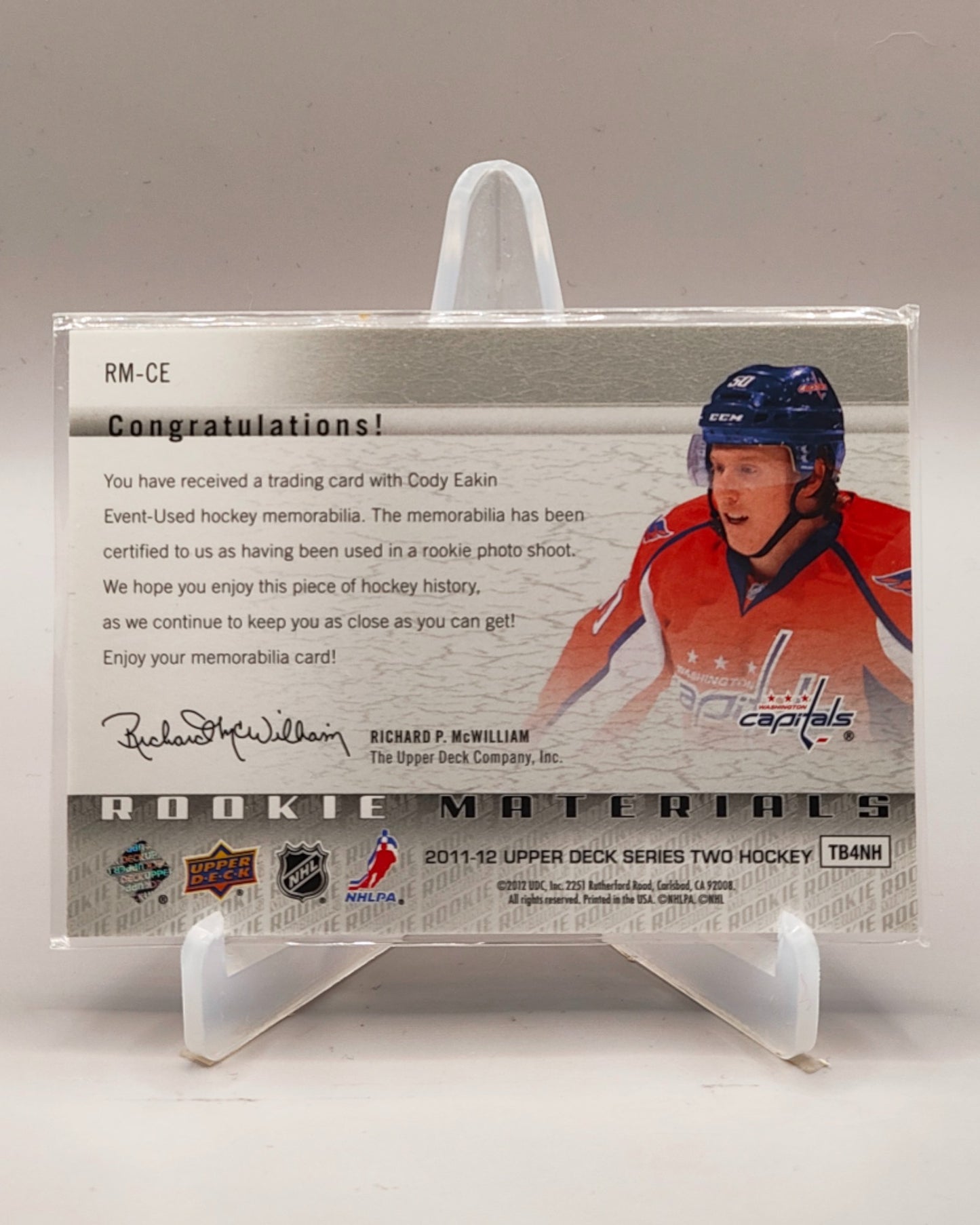 2011-12 Upper Deck #RM-CE Cody Eakin Rookie Materials