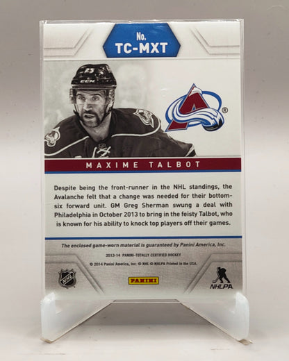 2013-14 Panini Totally Certified #TC-MXT Maxime Talbot Jerseys Red