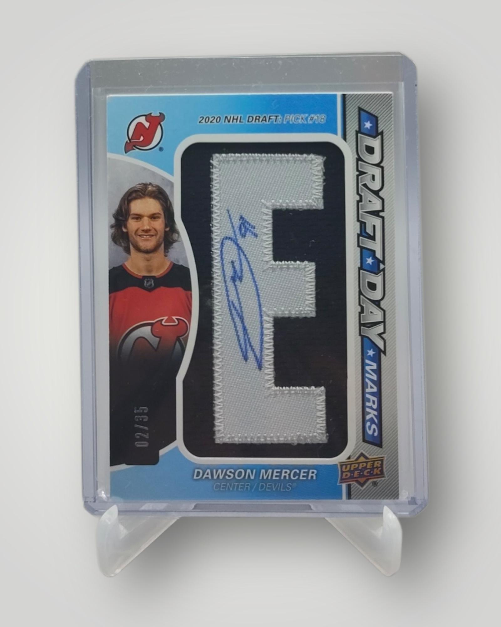 2023-24 SP Game Used #DDM-DM Dawson Mercer Draft Day Marks