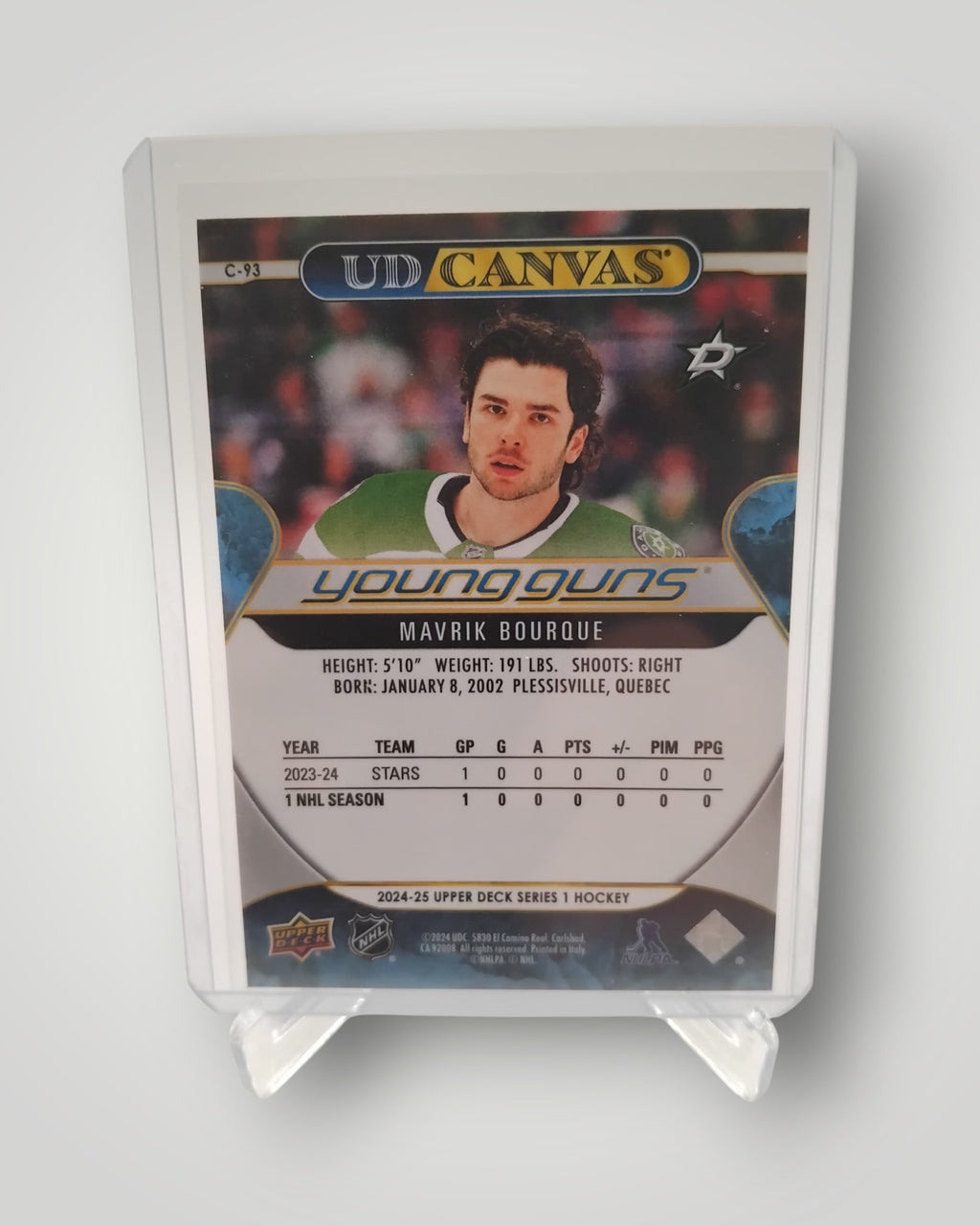 2024-25 Upper Deck #C-93 Mavrik Bourque UD Canvas