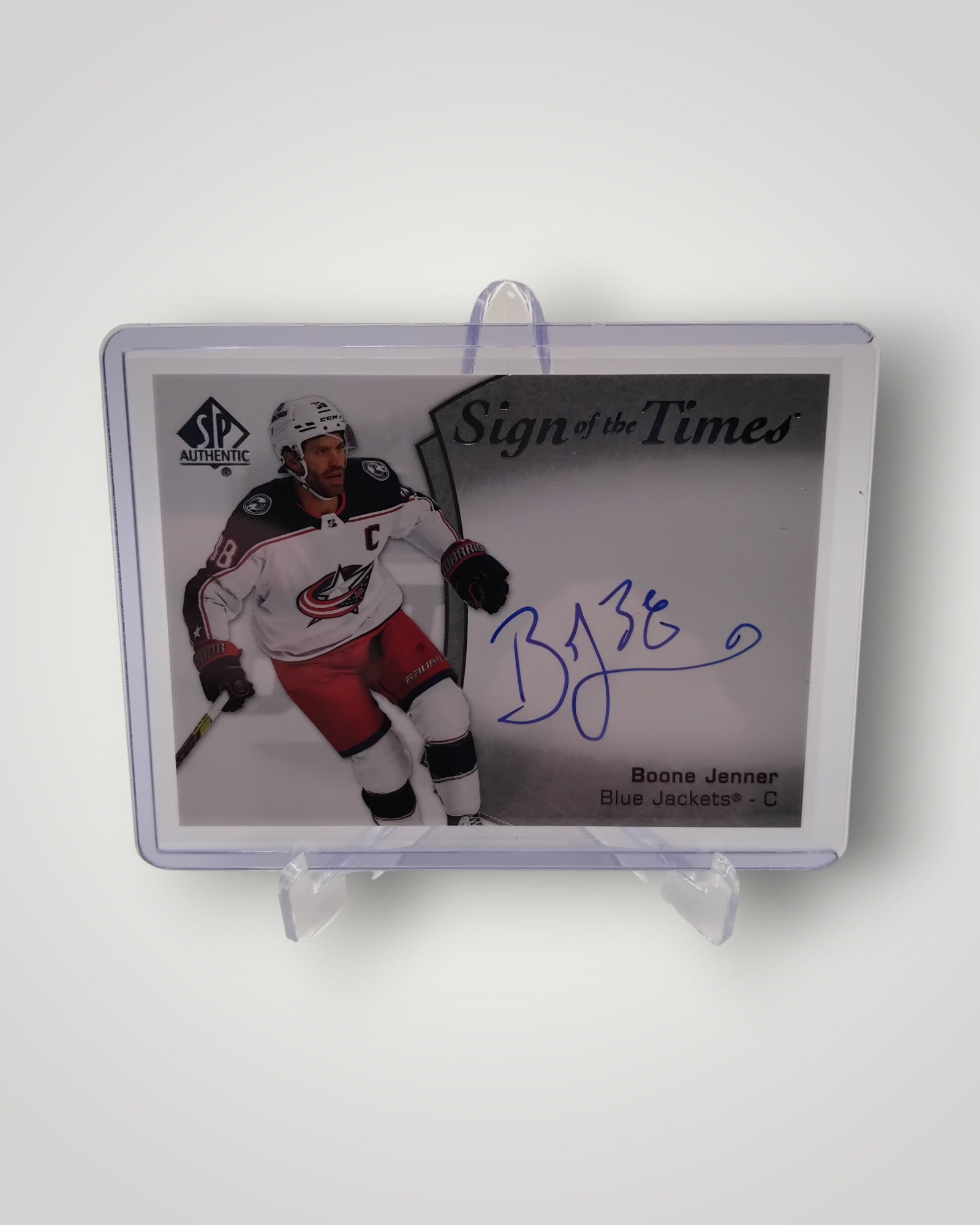 2021-22 SP Authentic #SOTT-BJ Boone Jenner Sign of the Times