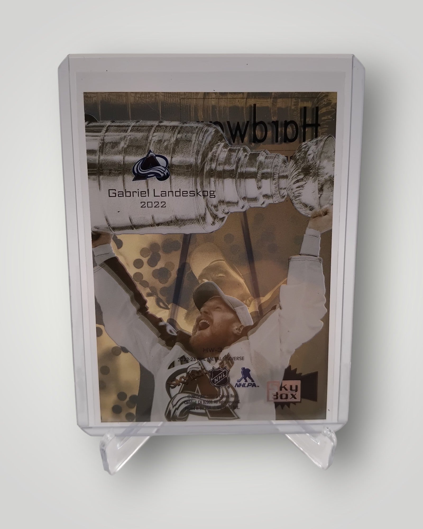 2022-23 SkyBox Metal Universe #HW-3 Gabriel Landeskog Hardware