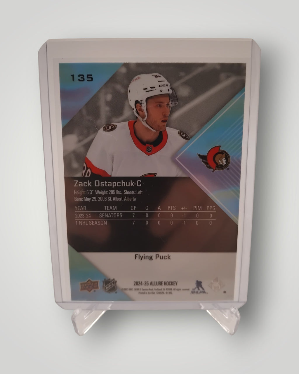 2024-25 Upper Deck Allure #135 Zack Ostapchuk Flying Puck