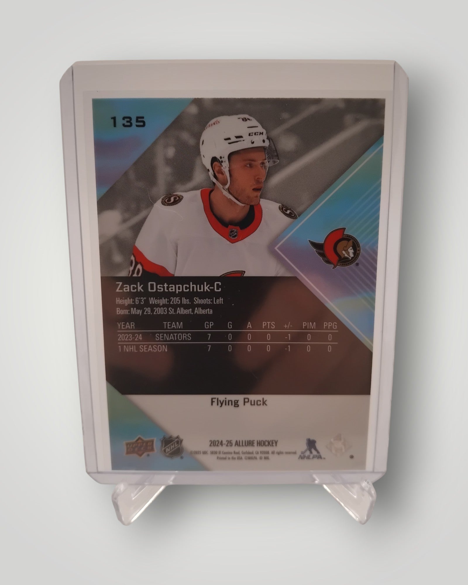 2024-25 Upper Deck Allure #135 Zack Ostapchuk Flying Puck