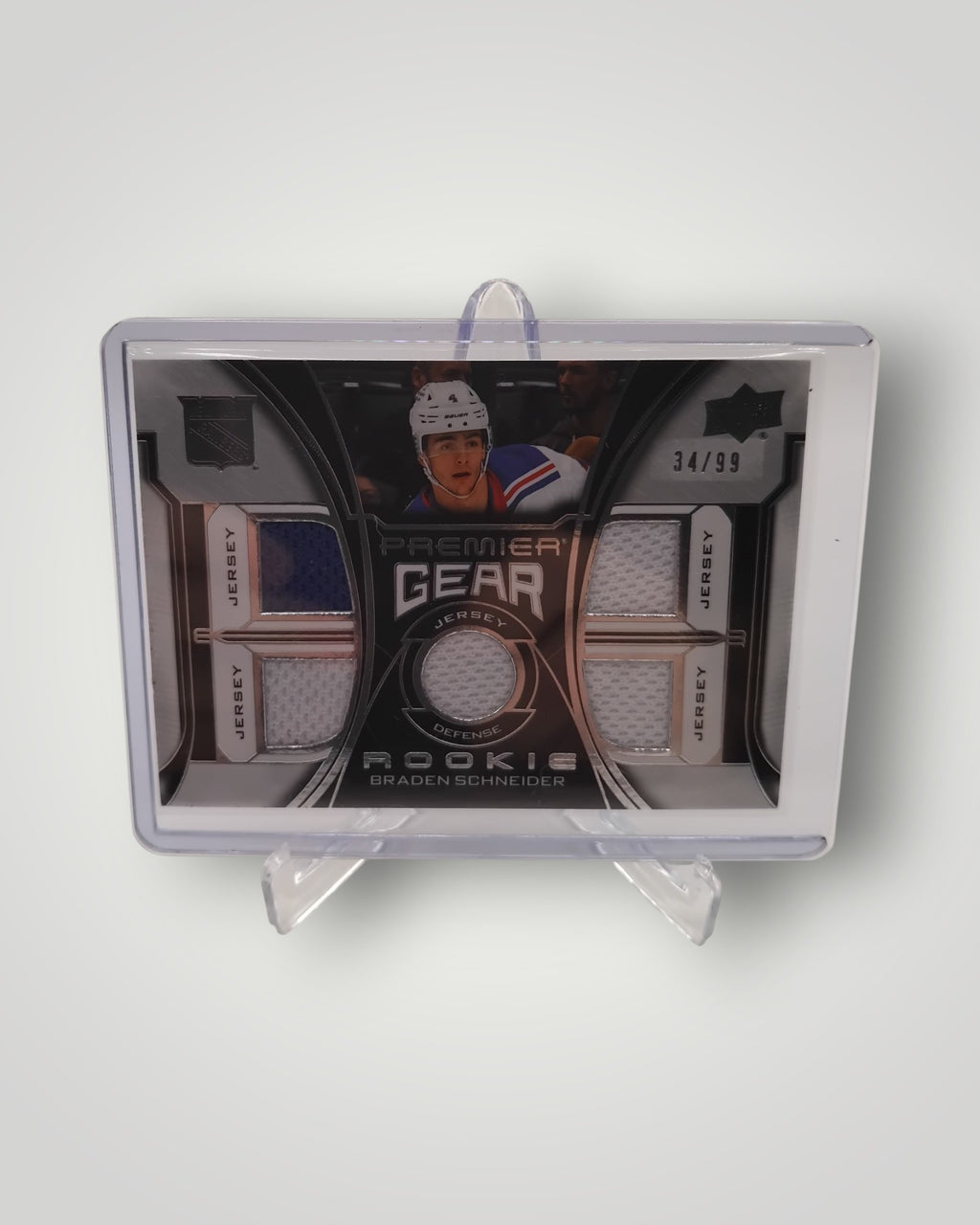 2022-23 UD Premier #PGR-BS Braden Schneider Premier Gear Rookies Jersey #/99