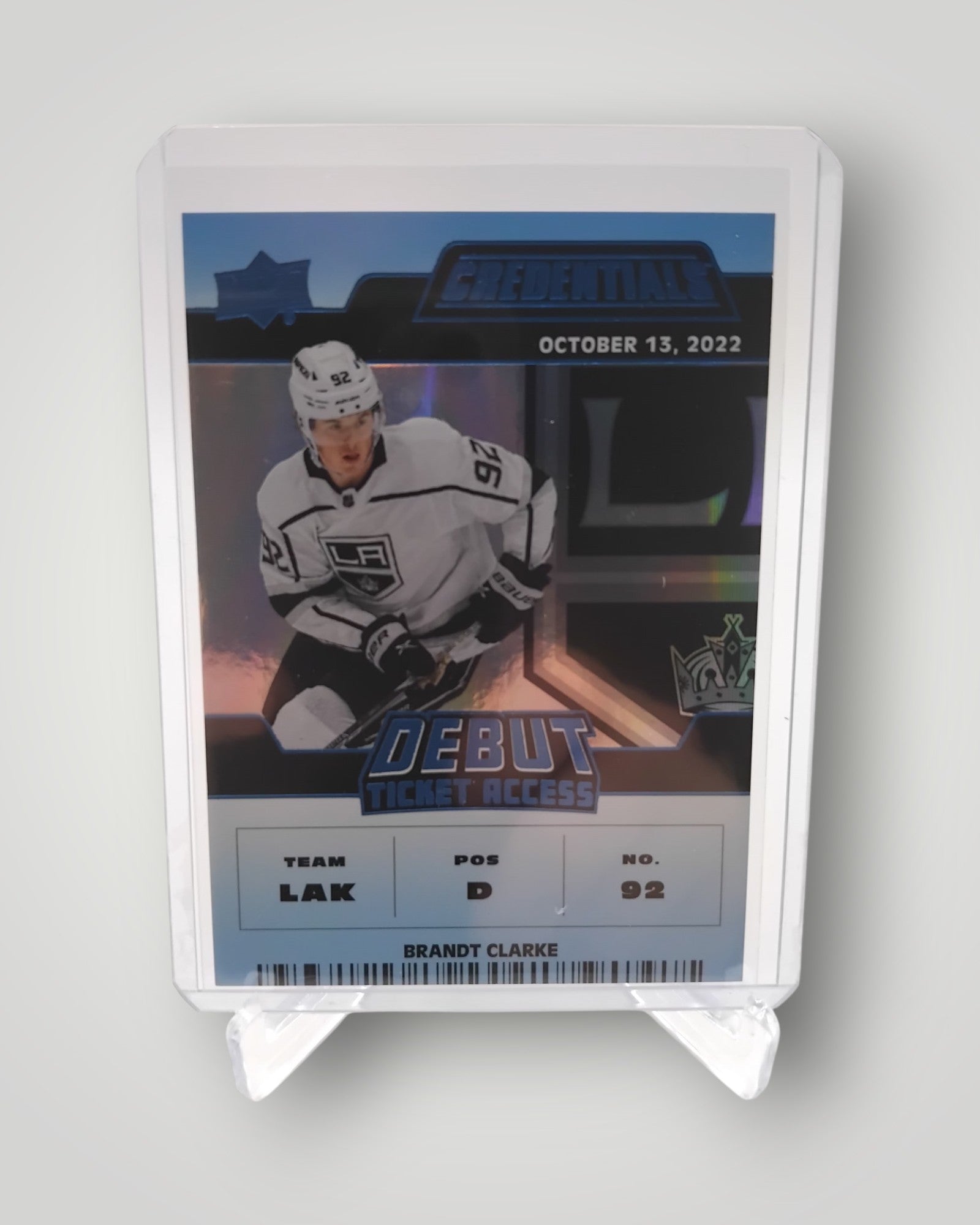 2022-23 Upper Deck Credentials #189 Brandt Clarke Blue #/99