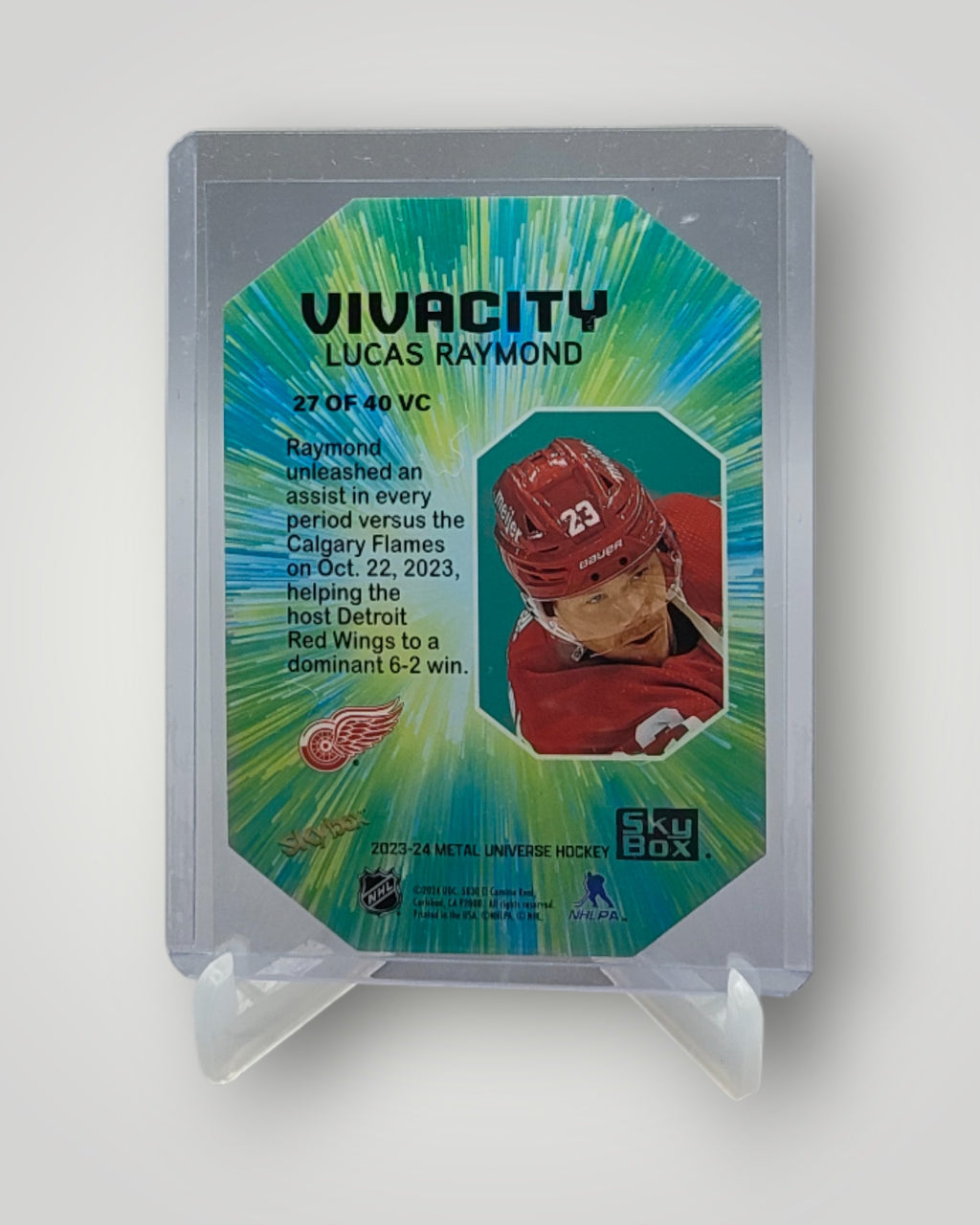 2023-24 SkyBox Metal Universe #27 VC Lucas Raymond Vivacity