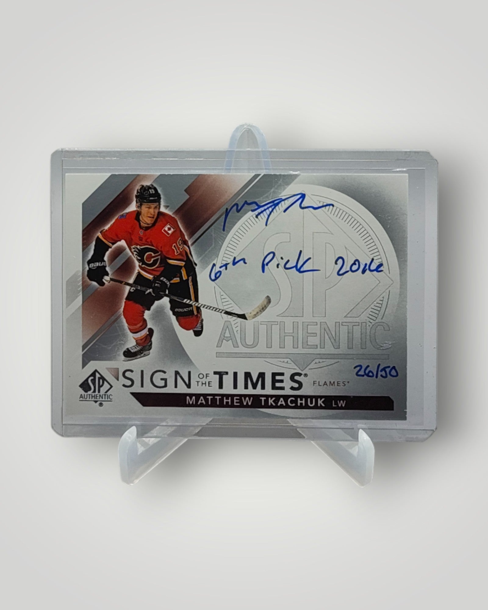 2017-18 SP Authentic Matthew Tkachuk Sign of the Times Inscriptions #/50
