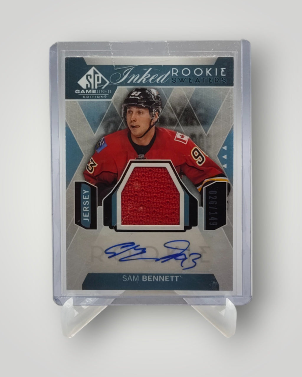2015-16 SP Game Used #IRS-SB Sam Bennett Inked Rookie Sweaters #/149