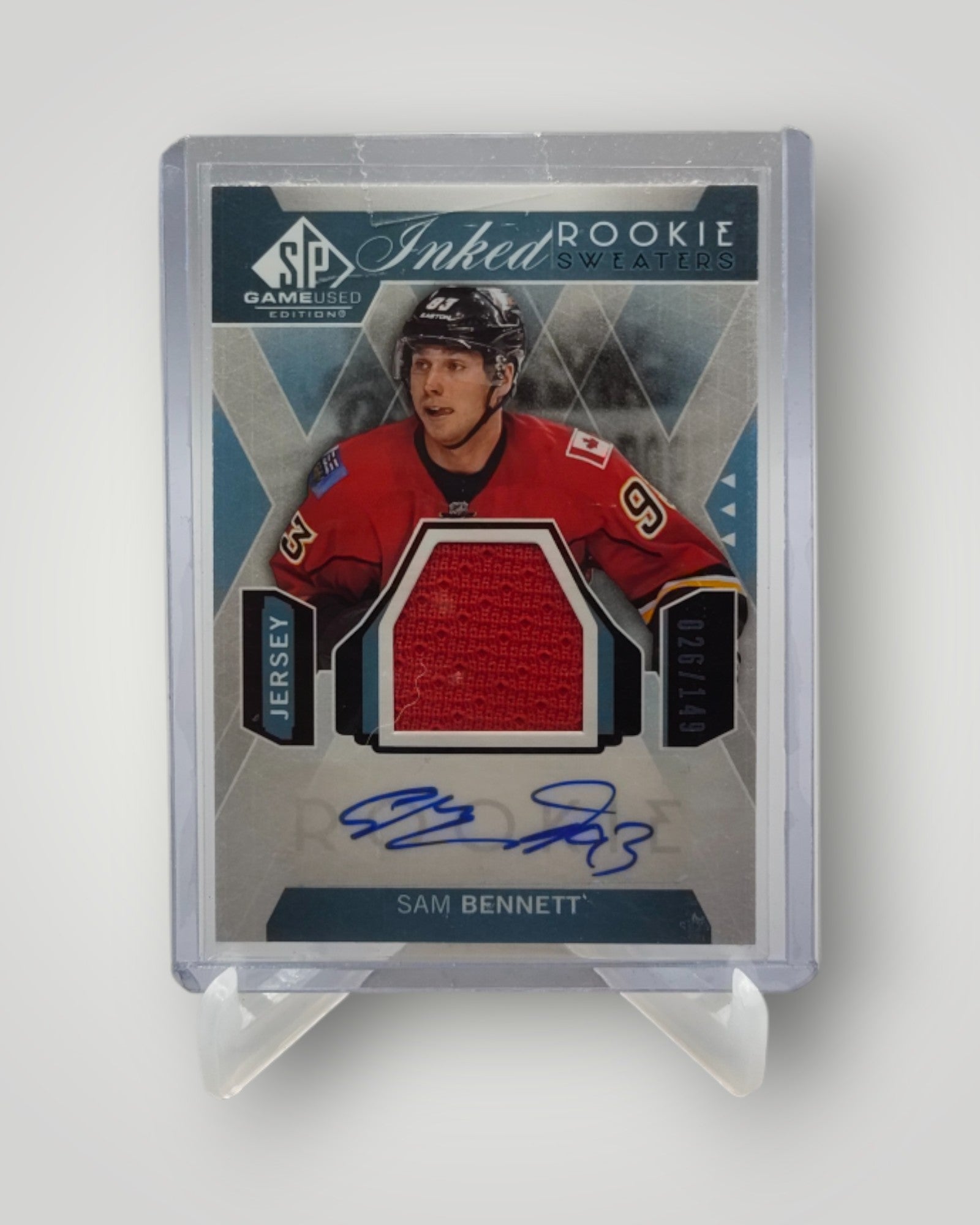 2015-16 SP Game Used #IRS-SB Sam Bennett Inked Rookie Sweaters #/149