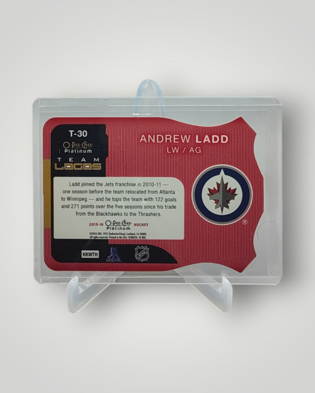 2015-16 O-Pee-Chee Platinum #T-30 Andrew Ladd Team-Logo-Die-Cuts
