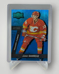 2016-17 Fleer Showcase #MU-17 Johnny Gaudreau Metal Universe PMG Blue #/50