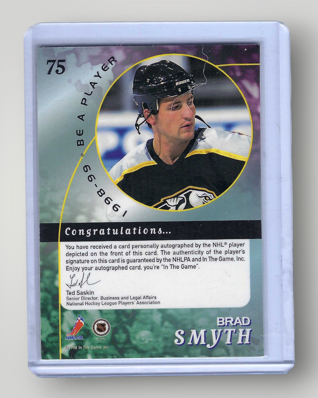 1998-99 Be a Player #75 Brad Smyth Autographs