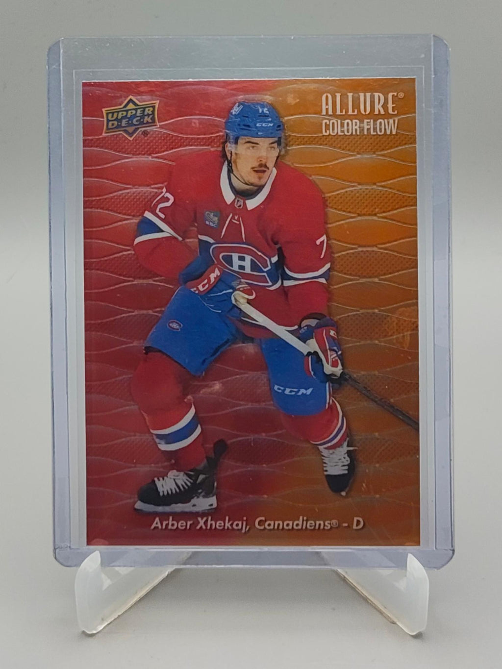 2023-24 Upper Deck Allure #CF-3 Arber Xhekaj Color Flow Red-Orange