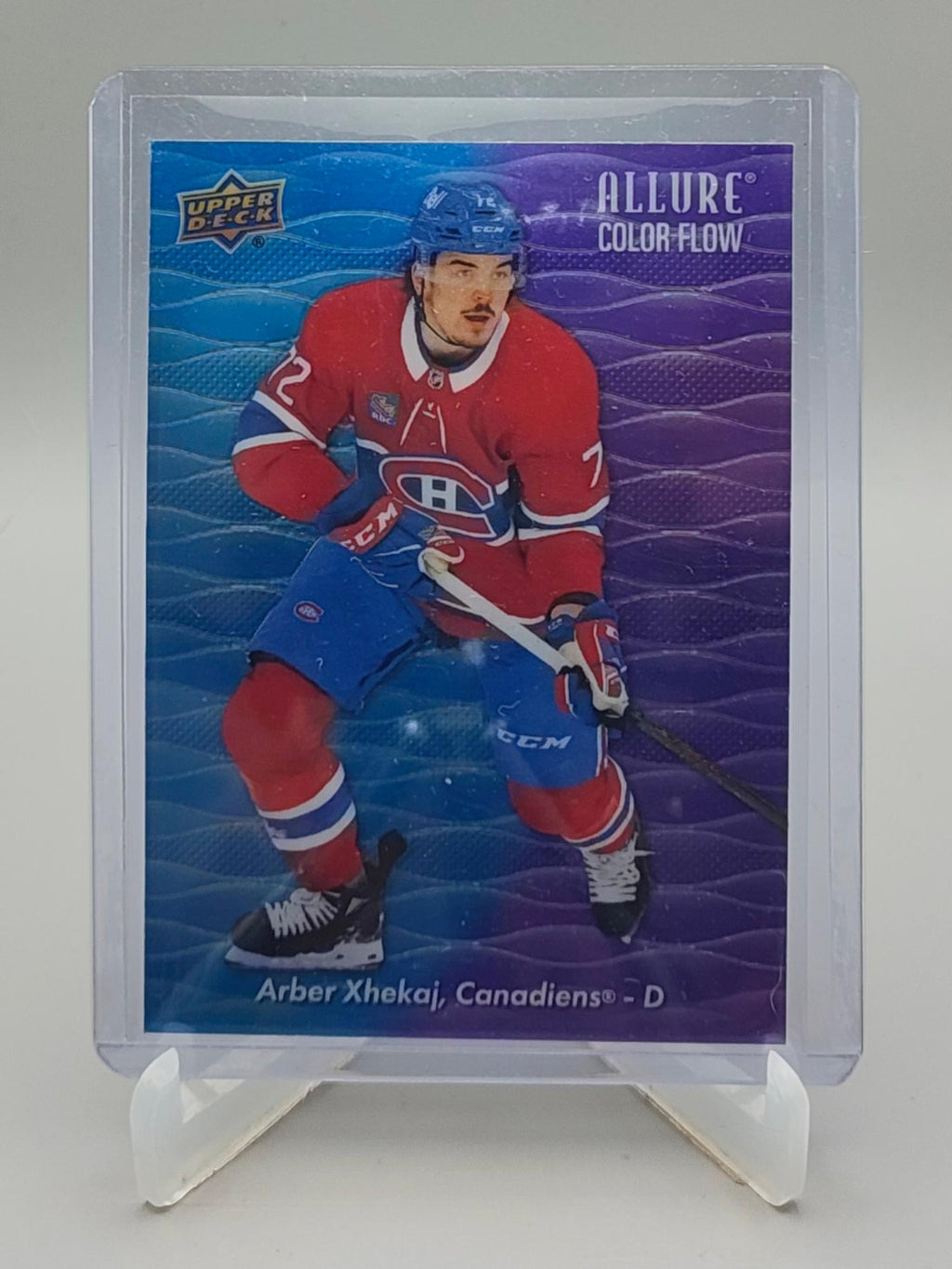2023-24 Upper Deck Allure #CF-3 Arber Xhekaj Color Flow Blue-Purple