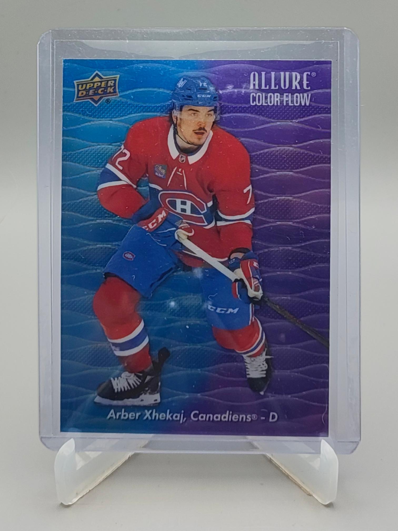 2023-24 Upper Deck Allure #CF-3 Arber Xhekaj Color Flow Blue-Purple