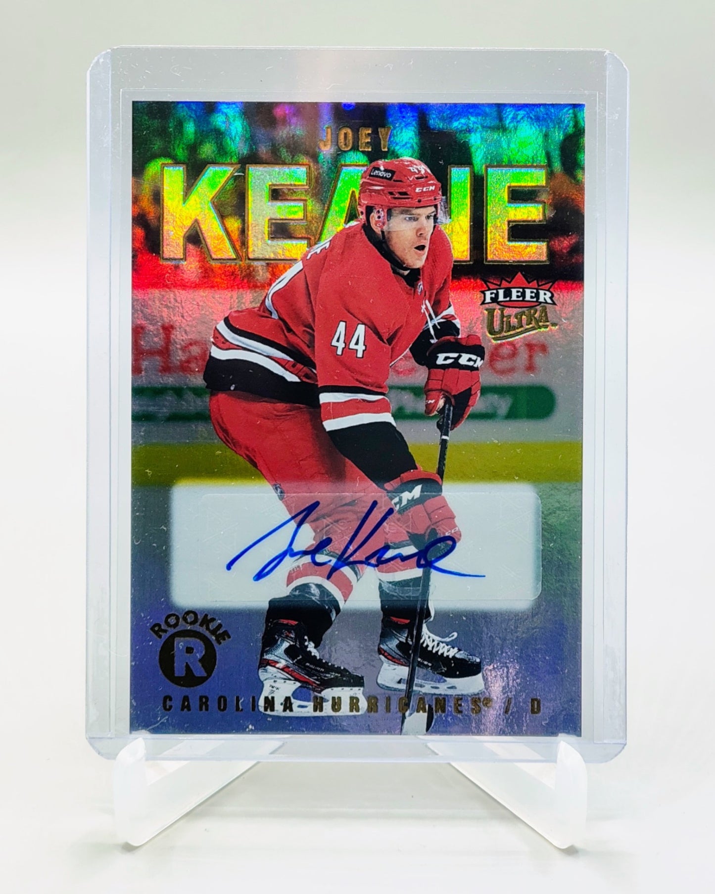 2021-22 Upper Deck Fleer Ultra  #238 Joey Keane Silver Rainbow Foil Autographs