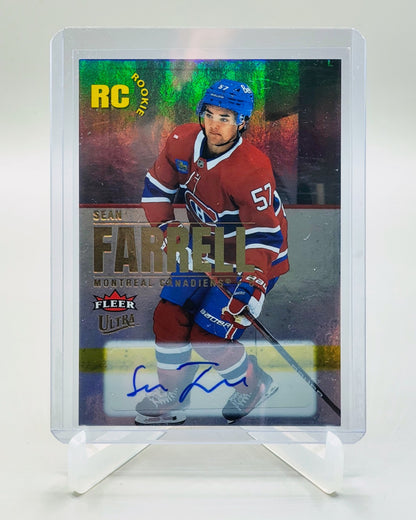 2023-24 Upper Deck Fleer Ultra  #225 Sean Farrell Rainbow Foilboard Auto