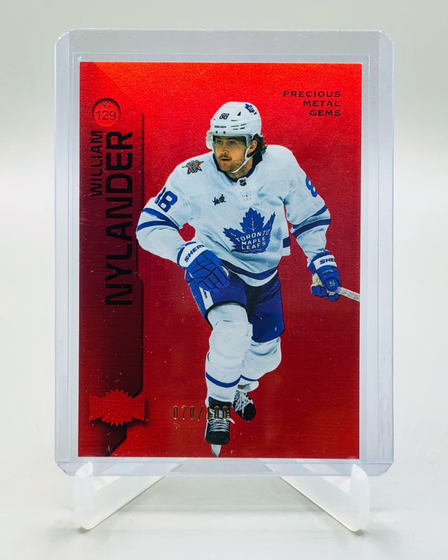 2023-24 SkyBox Metal Universe #129 William Nylander PMG Red #/100