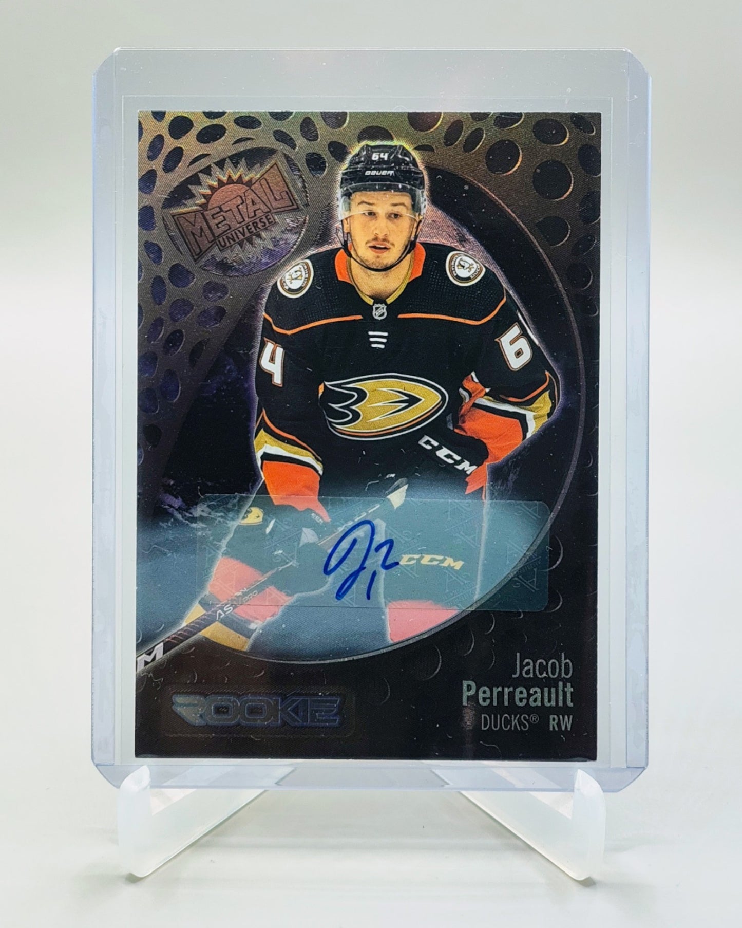 2022-23 SkyBox Metal Universe #159 Jacob Perreault Auto Silver FX #/349