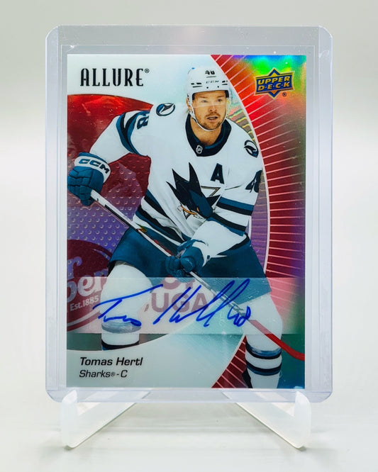 2023-24 Upper Deck Allure #91 Tomas Hertl Autographs Red Rainbow