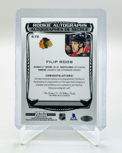 2023-24 O-Pee-Chee Platinum  #R-FR Filip Roos Update Rookie Autographs