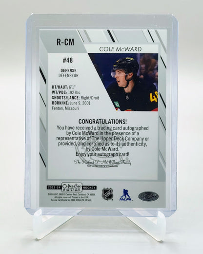 2023-24 O-Pee-Chee Platinum #R-CM  Cole McWard Rookie Autographs