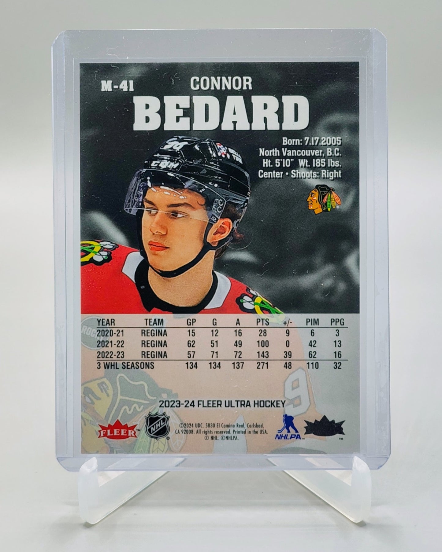 2023-24 Upper Deck Fleer Ultra  #M-41  Connor Bedard Medallions