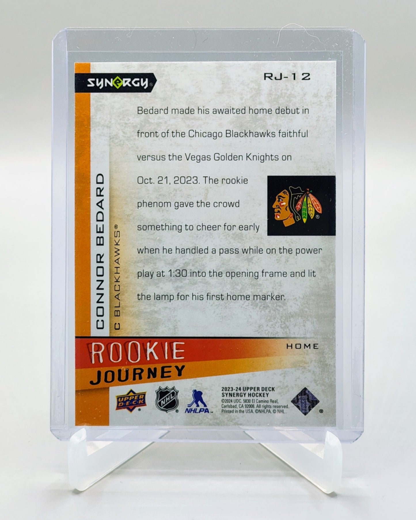 2023-24 Upper Deck Synergy #RJ-12 Connor Bedard Rookie Journey Home Red