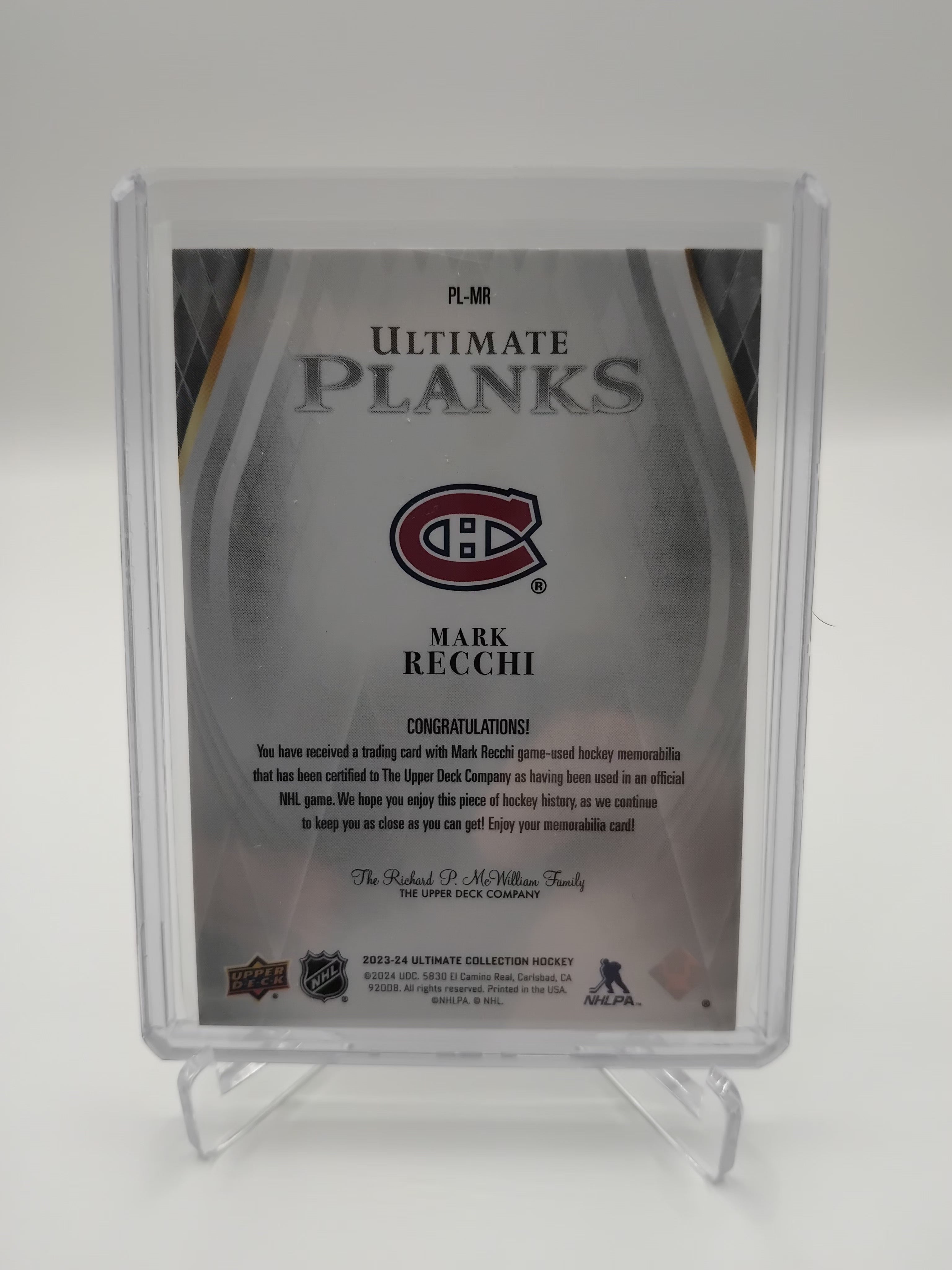 2023-24 Ultimate Collection Mark Recchi Ultimate Planks 29/49