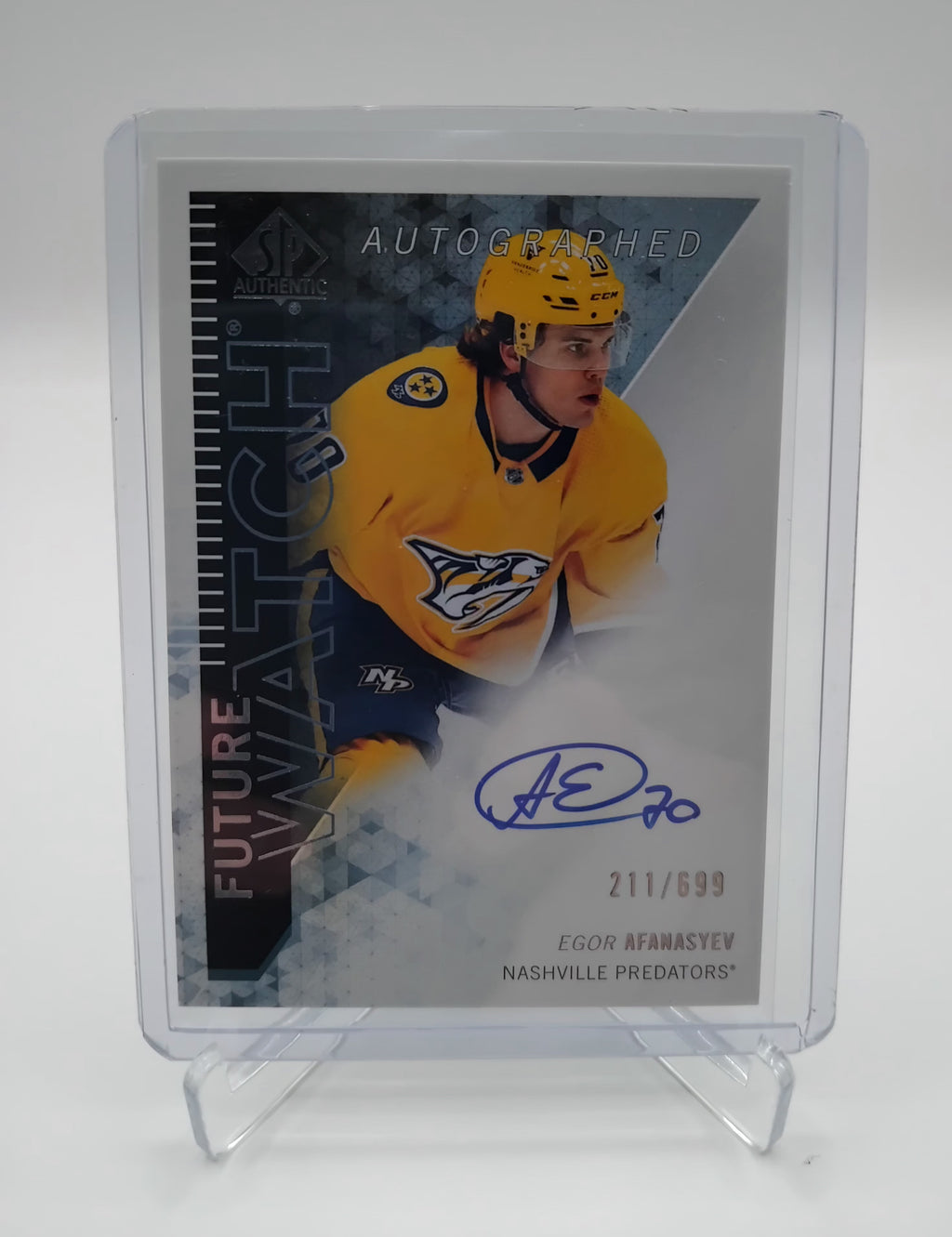 2023-24 SP Authentic Egor Afanasyev Retro Future Watch Auto 211/699