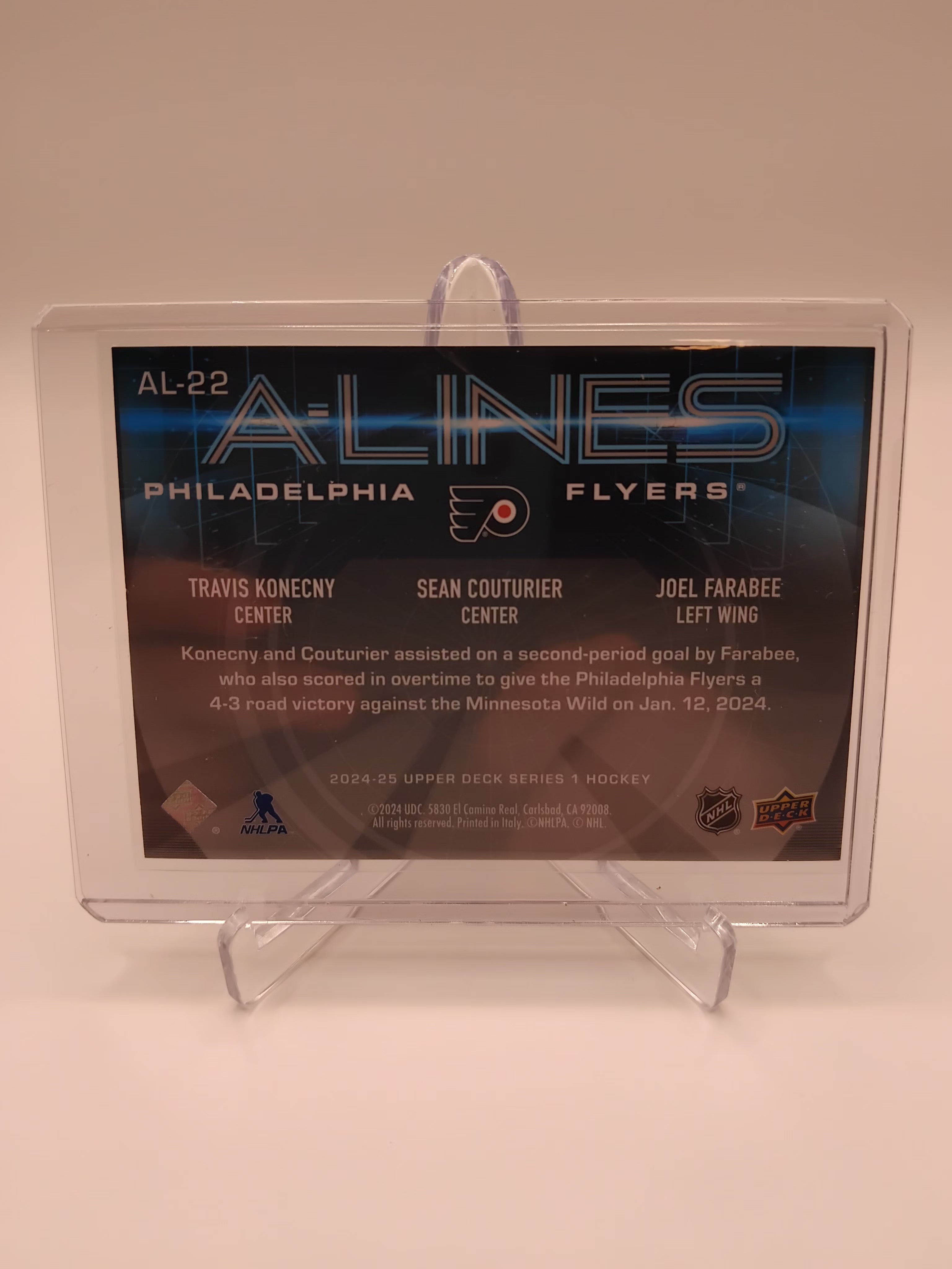 2024-25 Series 1 A-Lines Konecny/Couturier/Farabee SIlver Speckle