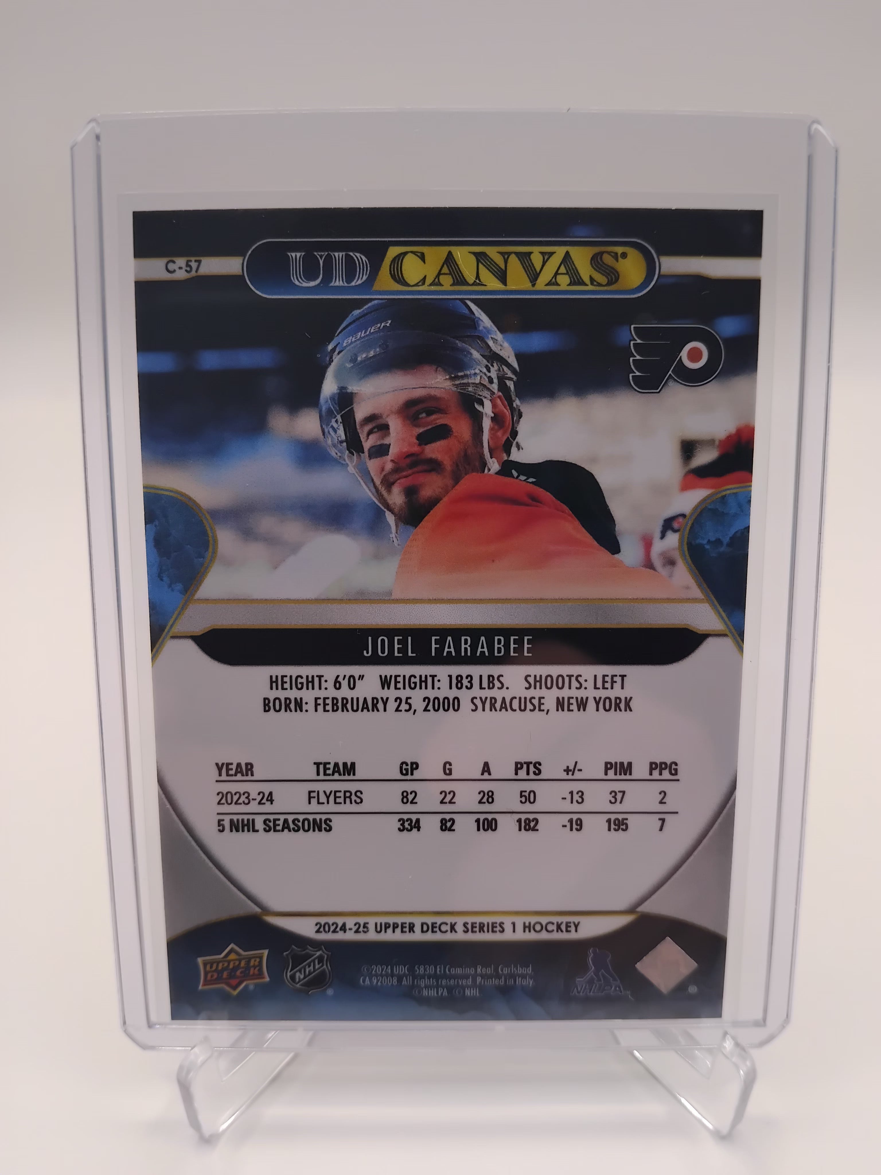 2024-25 Joel Farabee UD Canvas